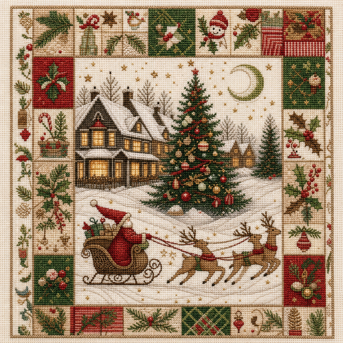 🎄 Christmas Cross Stitch Kit