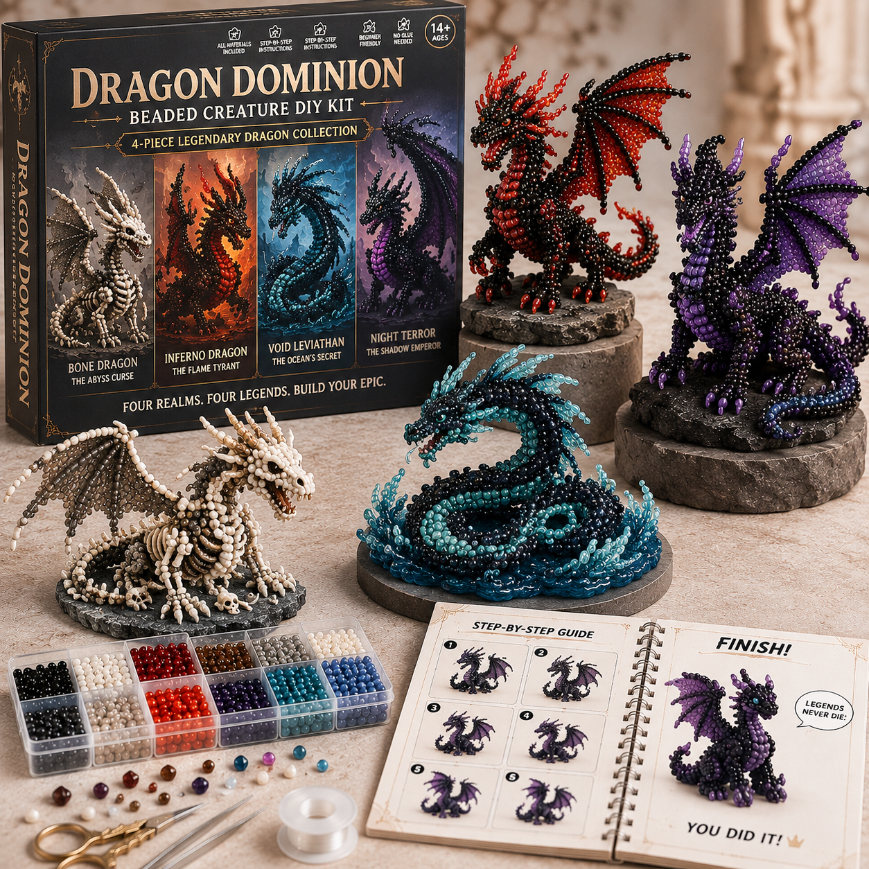 3D Beaded Animal & Fantasy DIY Collection