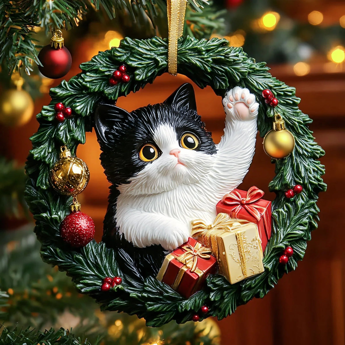 Paws of Joy Christmas Ornament