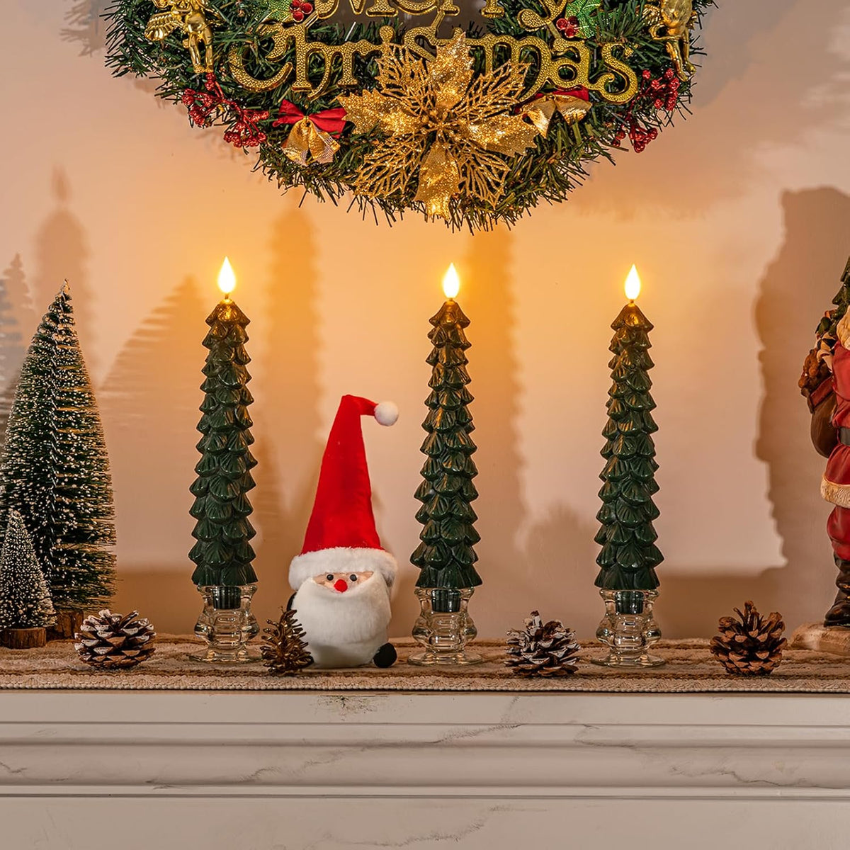 Christmas Tree Candles with Remote
