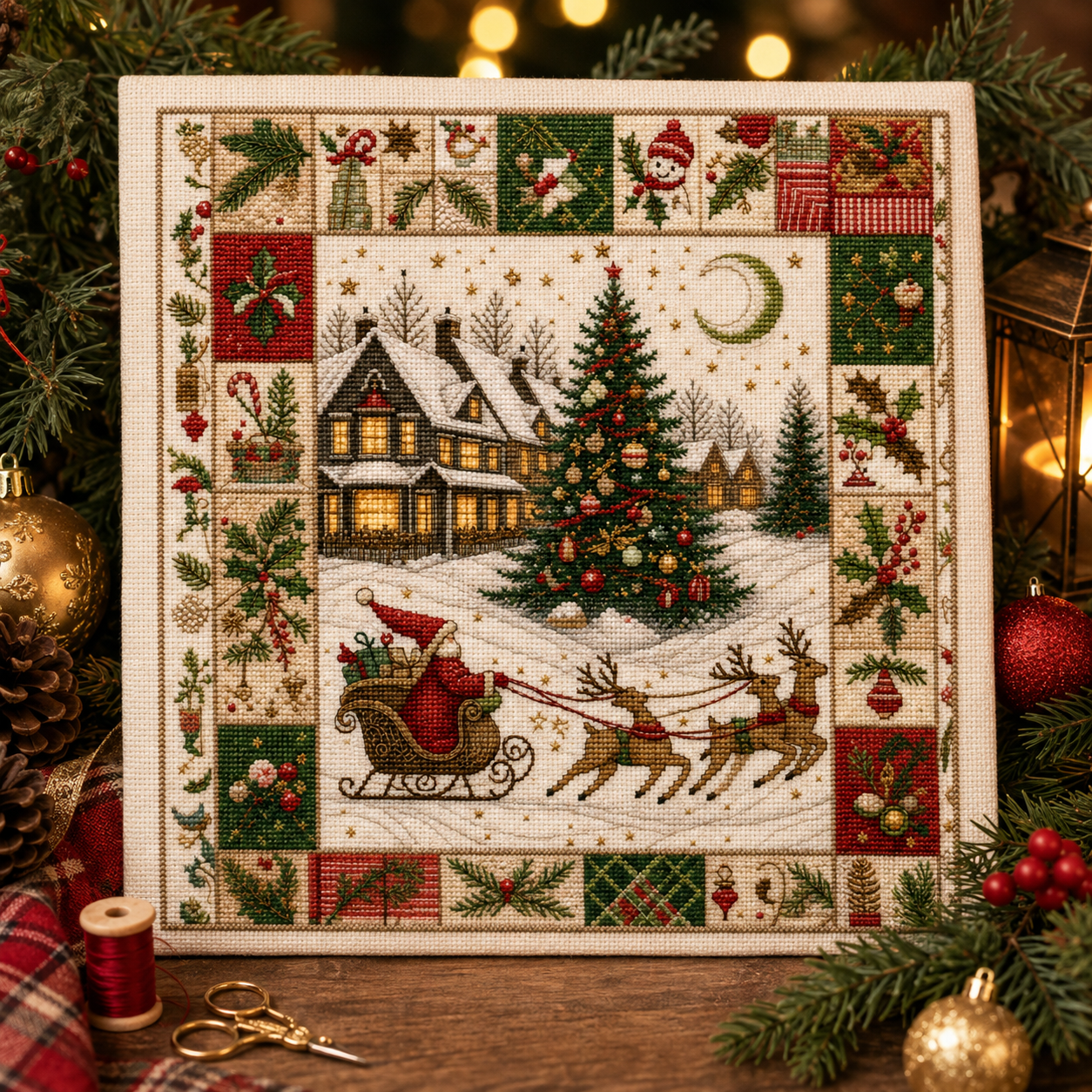 🎄 Christmas Cross Stitch Kit