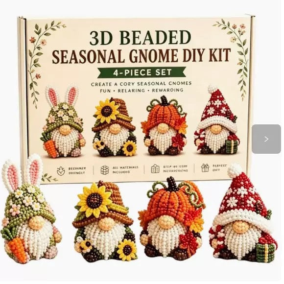 🧵 3D Beaded Figure DIY Craft Kit | 2 Series Optional Dragon & Skeleton Bead Making Set