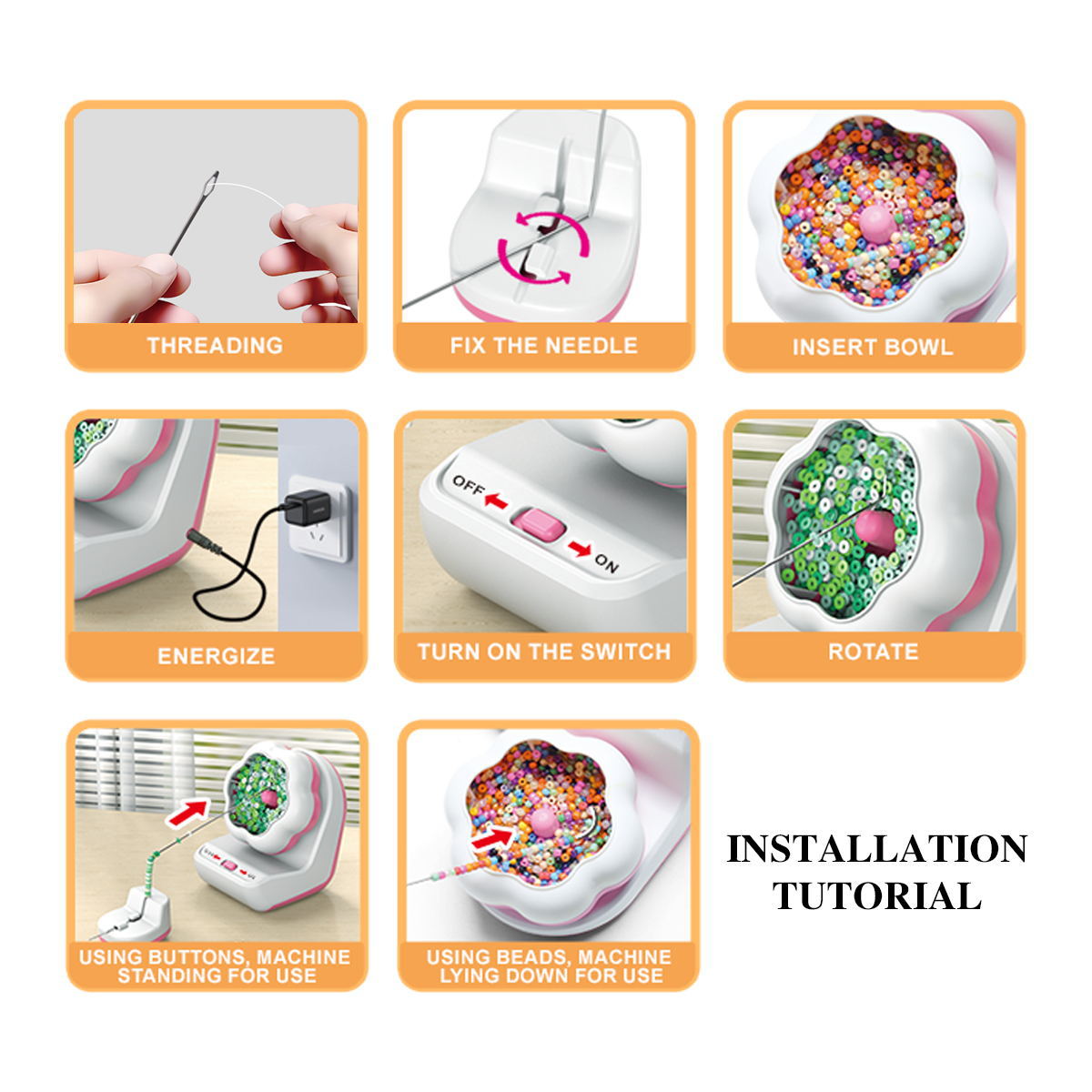 🎈Electric Automatic Bead Stringing Machine✋