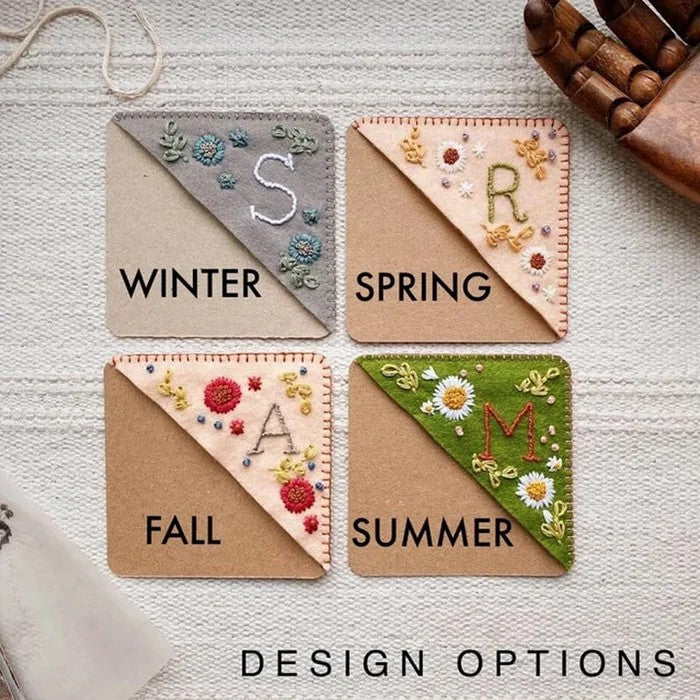 (🎁Early Christmas Sale- 49% OFF) Personalized hand embroidered corner bookmark