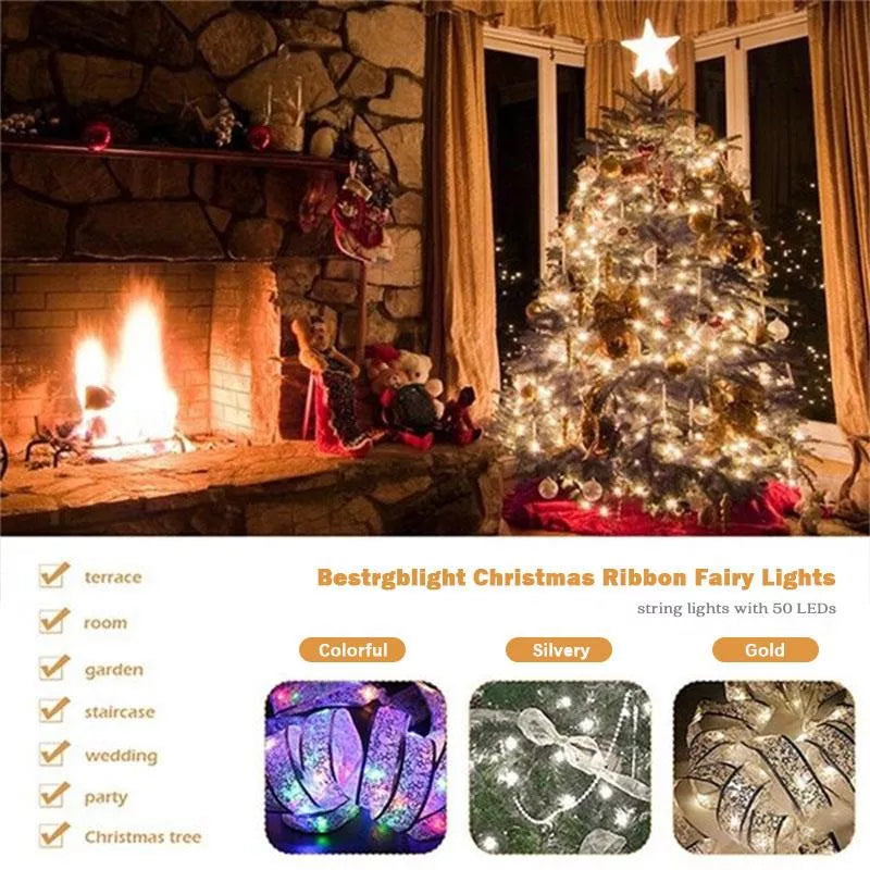 CLEARANCE SALE CHRISTMAS RIBBON FAIRY LIGHTS