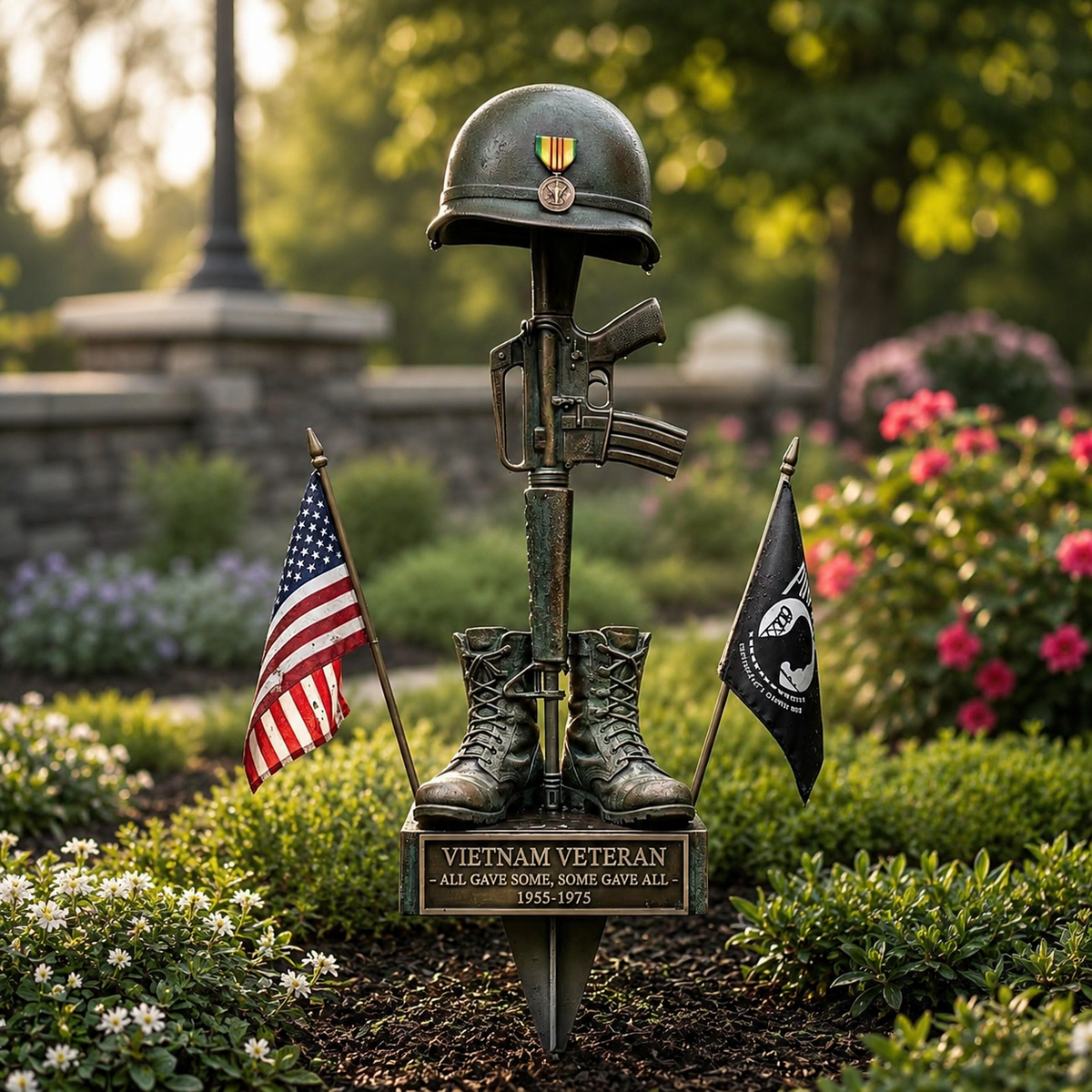 Vietnam Veteran Metal Yard Stake – Patriotic Memorial Tribute