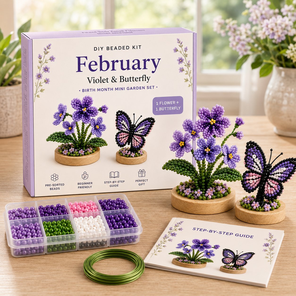 Birth Month DIY Beaded Garden Keepsake Kit