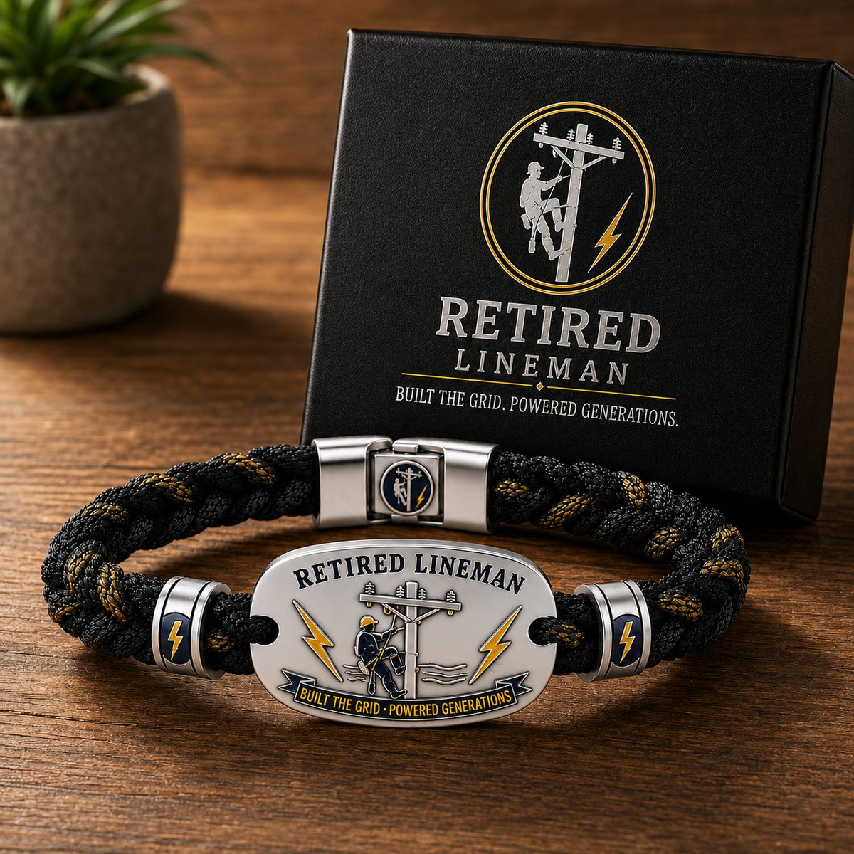 ⚡ Retired Lineman Tribute Bracelet