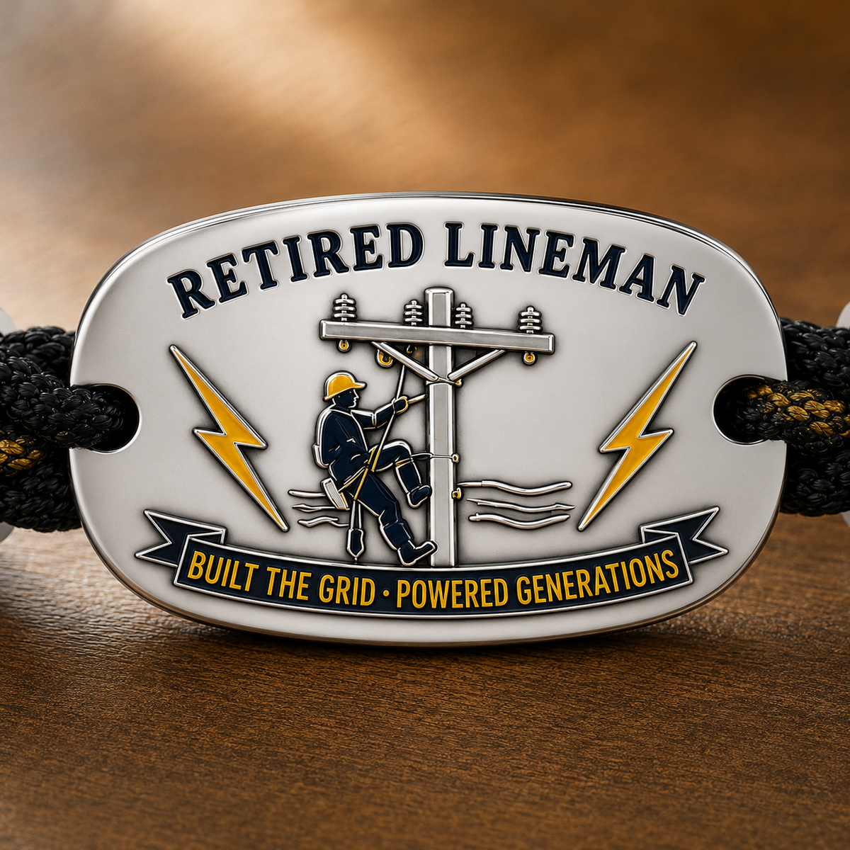 ⚡ Retired Lineman Tribute Bracelet