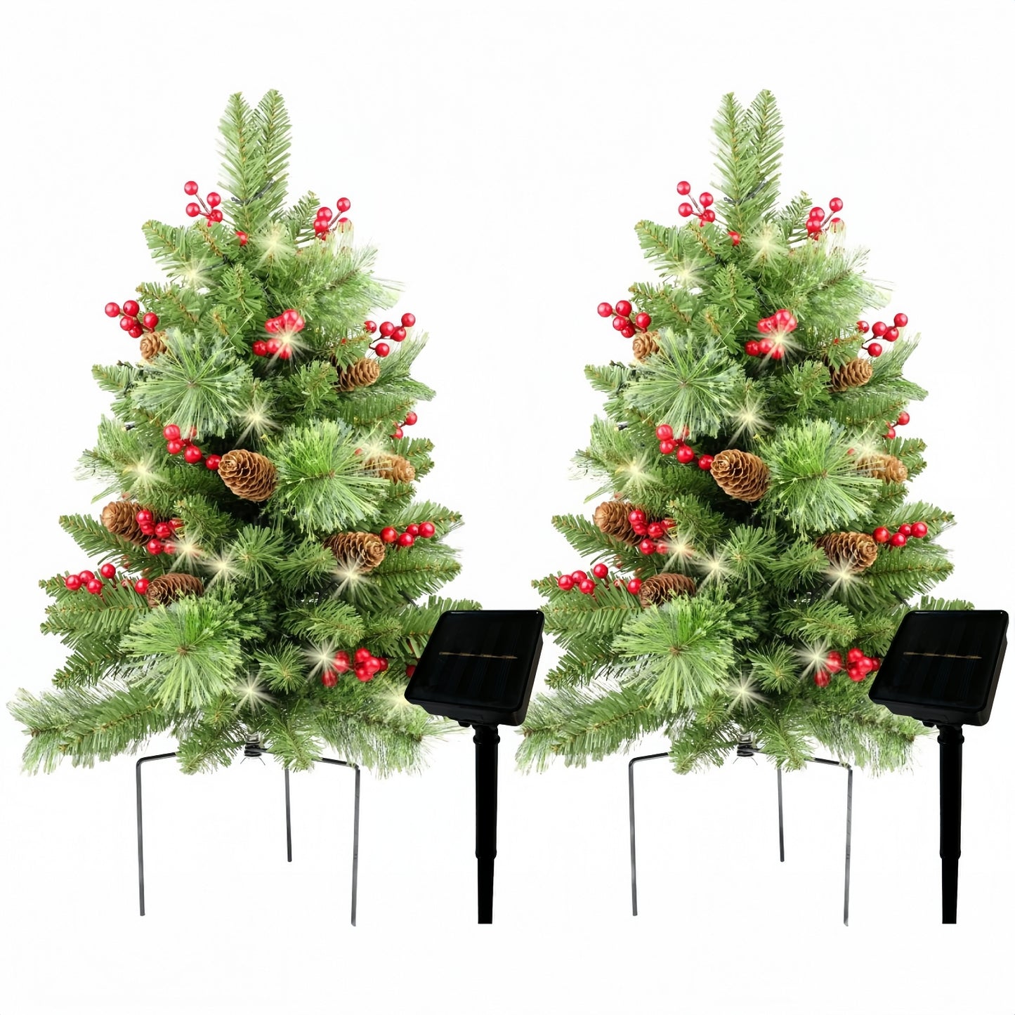 Solar Christmas Tree – 30" Pre-Lit Outdoor Pathway & Porch Tree
