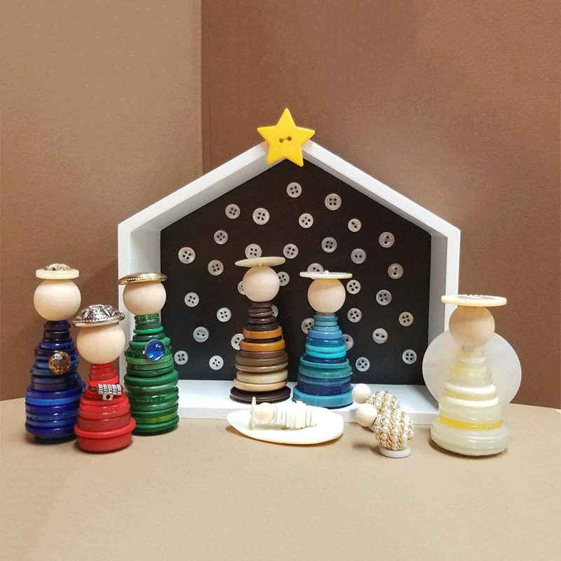 DIY Button Nativity Scene Kit🔥50% off for a limited time🔥