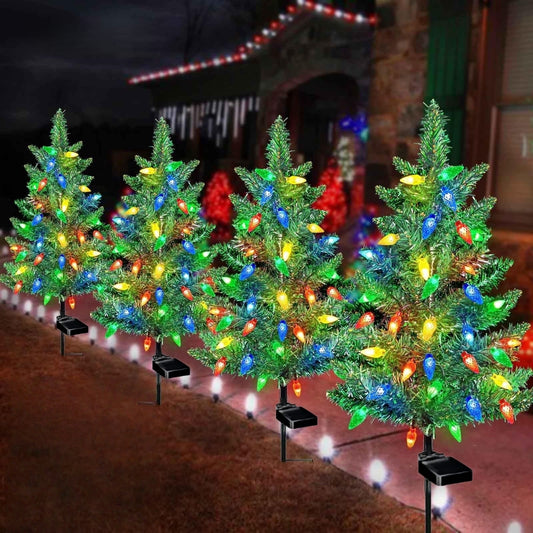 🎄Christmas On Sale🔥Solar Powered Christmas Tree with 20 LED Strawberry Lights