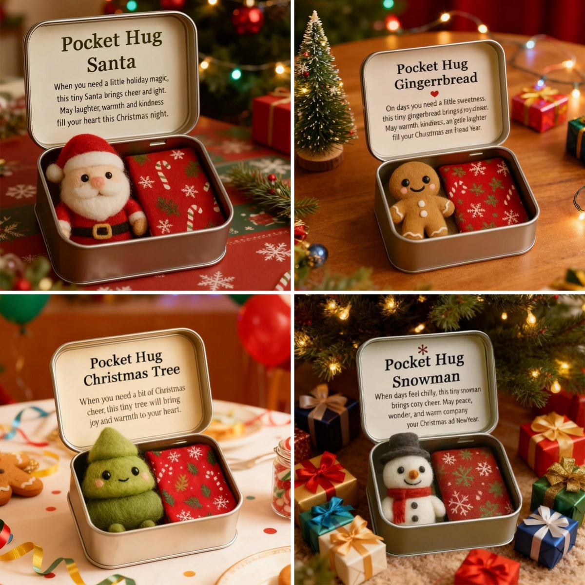 Handmade Pocket Hug Felt Plush Christmas Gift