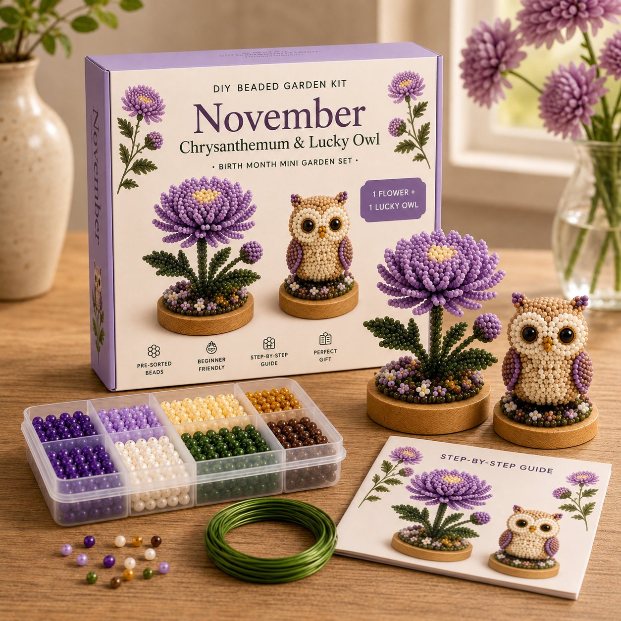 Birth Month DIY Beaded Garden Keepsake Kit