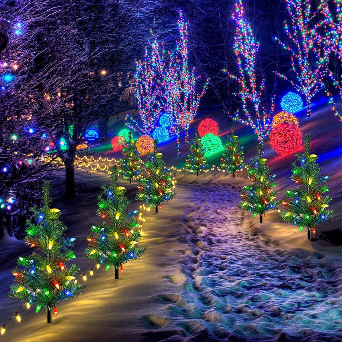 🎄Christmas On Sale🔥Solar Powered Christmas Tree with 20 LED Strawberry Lights