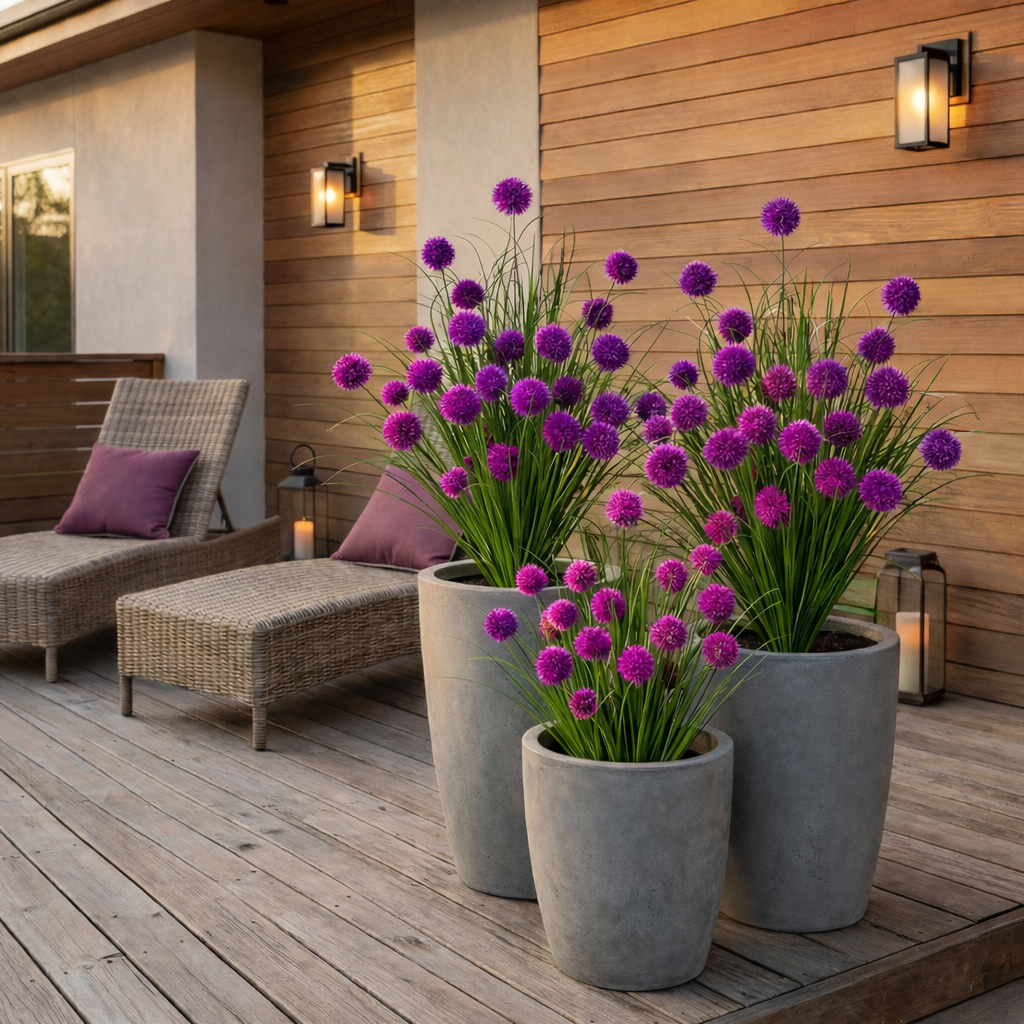 35.4 inches Artificial Multicolor Rain Lily Grass