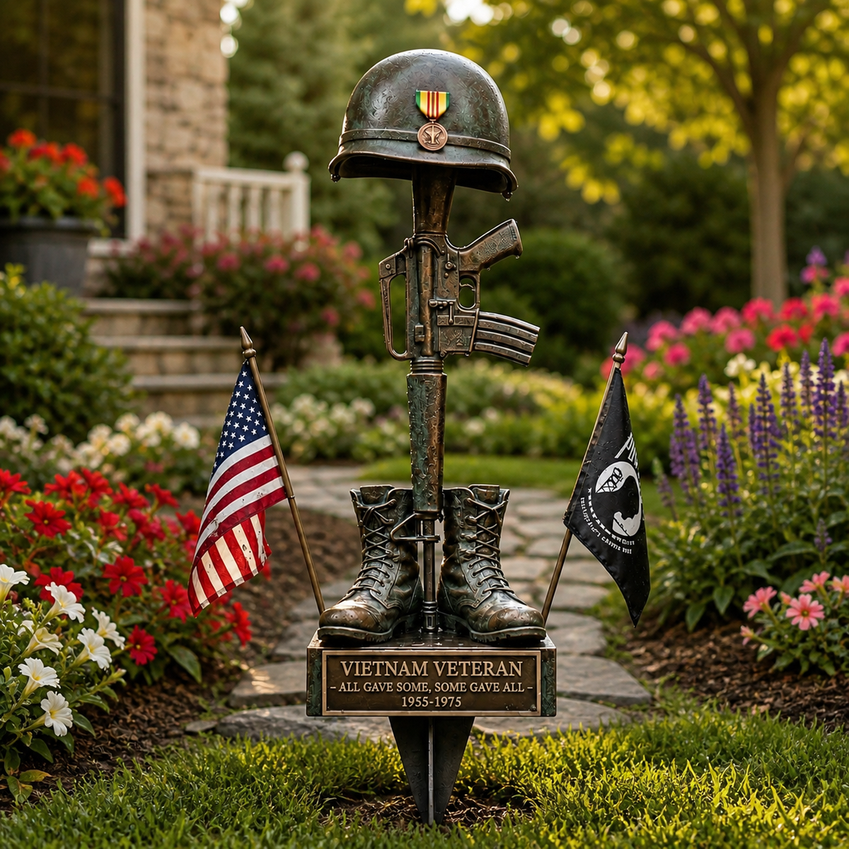 Vietnam Veteran Metal Yard Stake – Patriotic Memorial Tribute