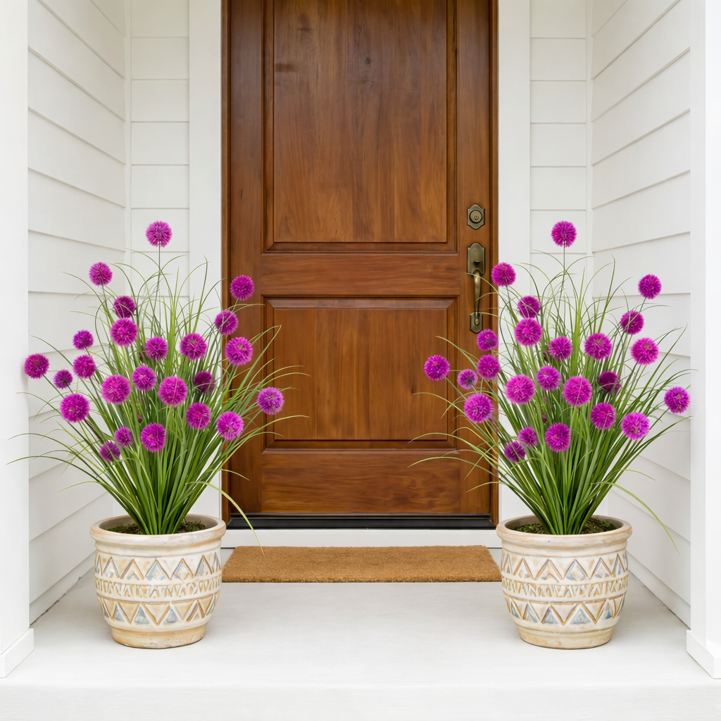35.4 inches Artificial Multicolor Rain Lily Grass