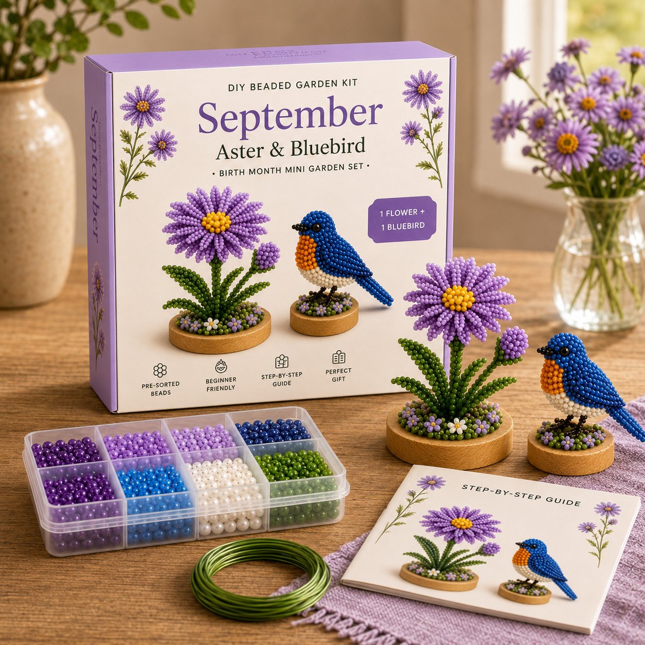 Birth Month DIY Beaded Garden Keepsake Kit