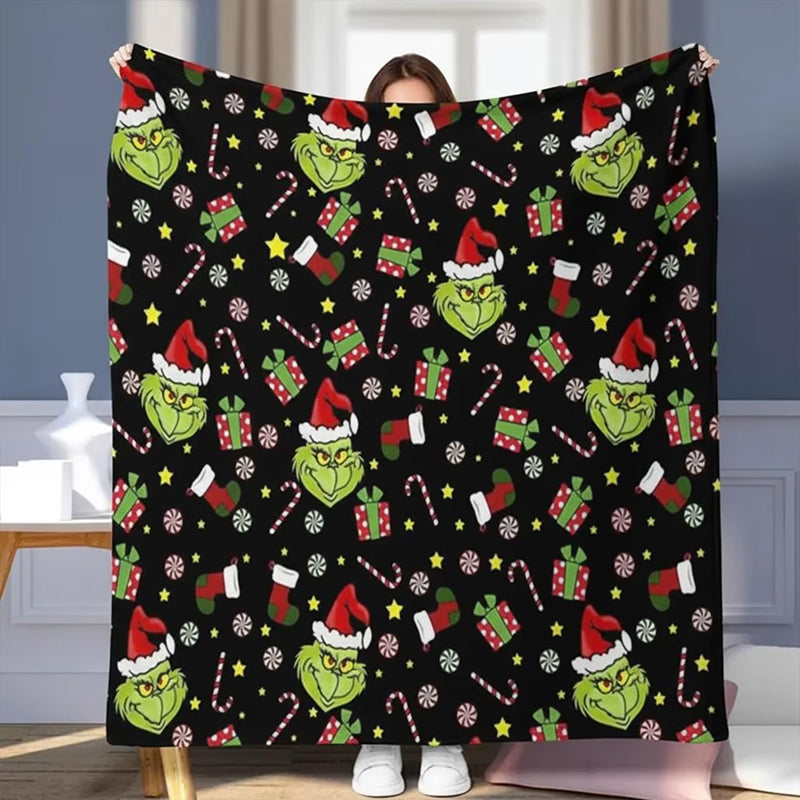 Green Guy Christmas Gifts Teacher Blanket