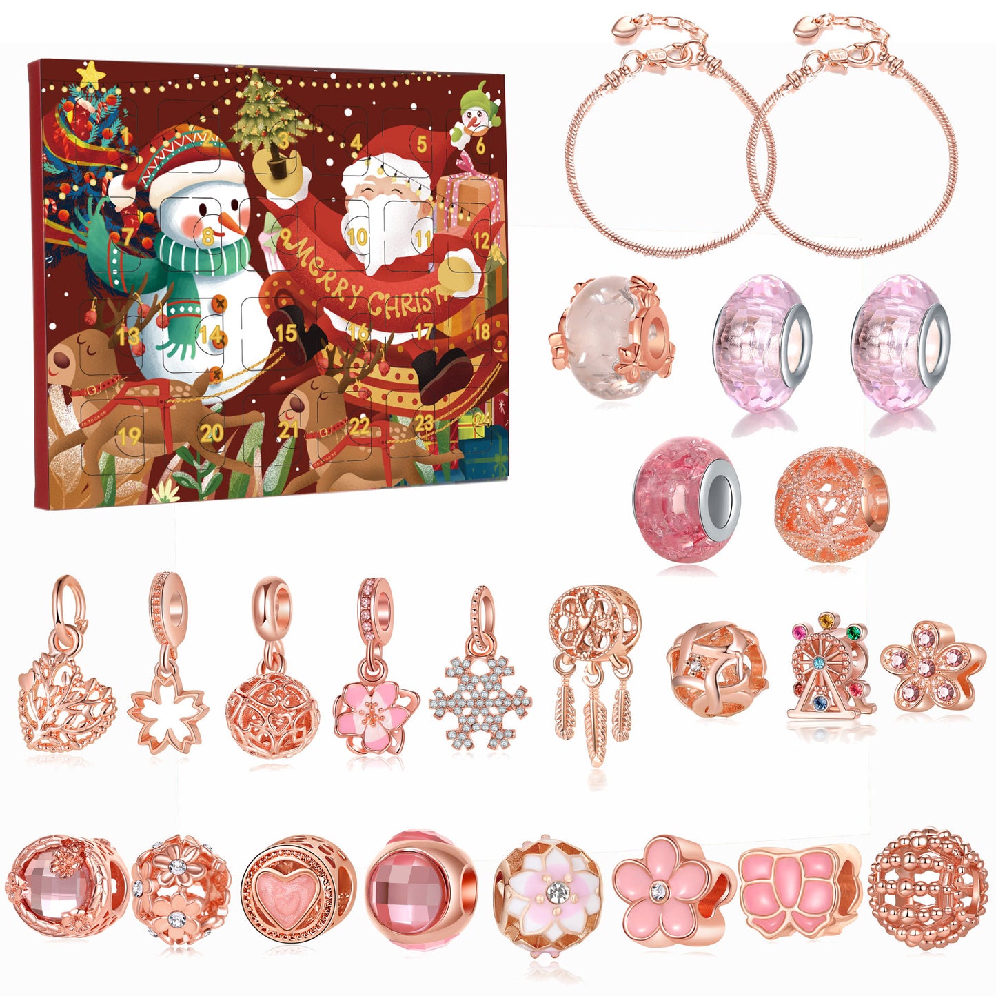 Christmas Pre Sale 78% OFF --24 Pcs DIY Christmas Advent Calendar Bracelets Set