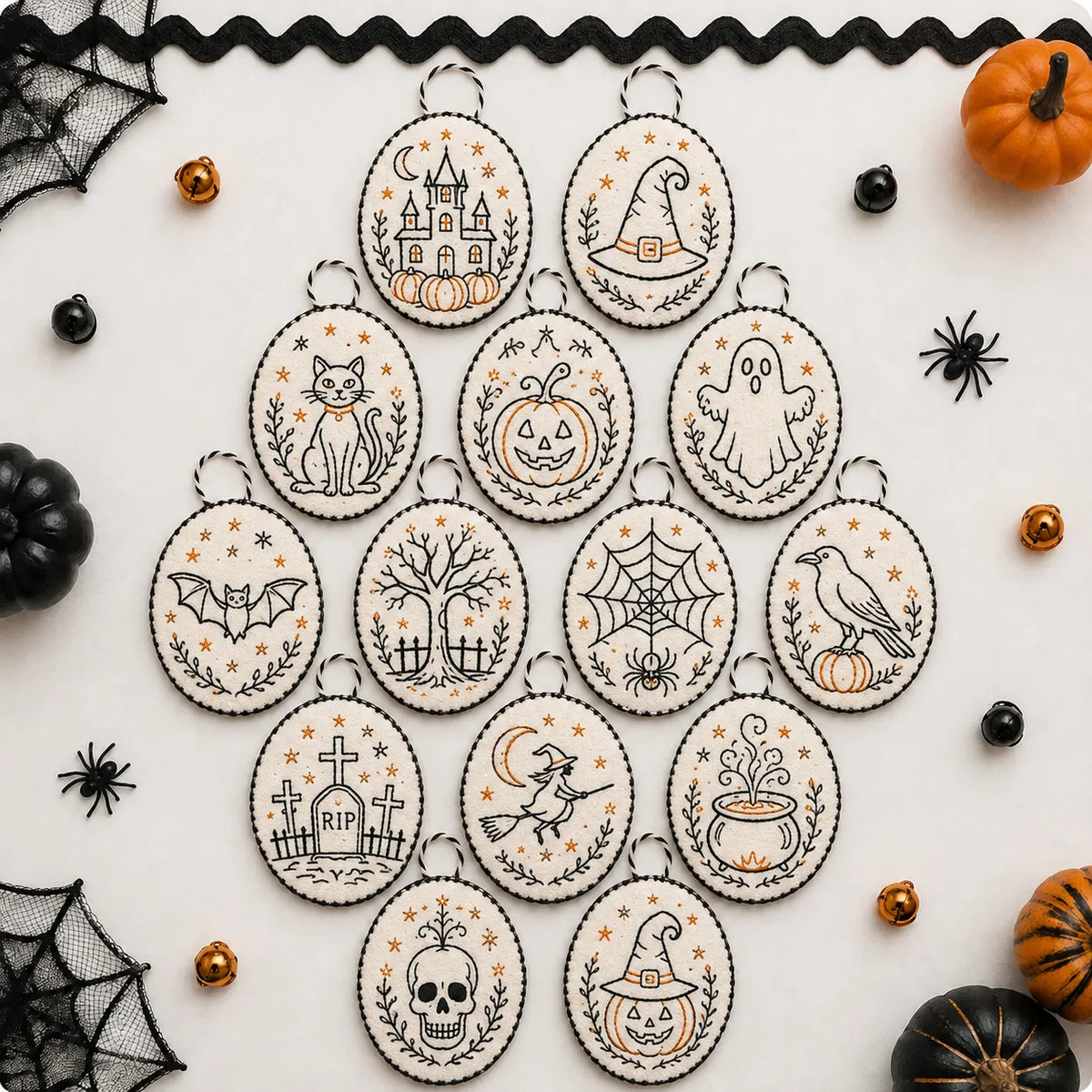 🧵 DIY Oval Embroidery Ornament Kit