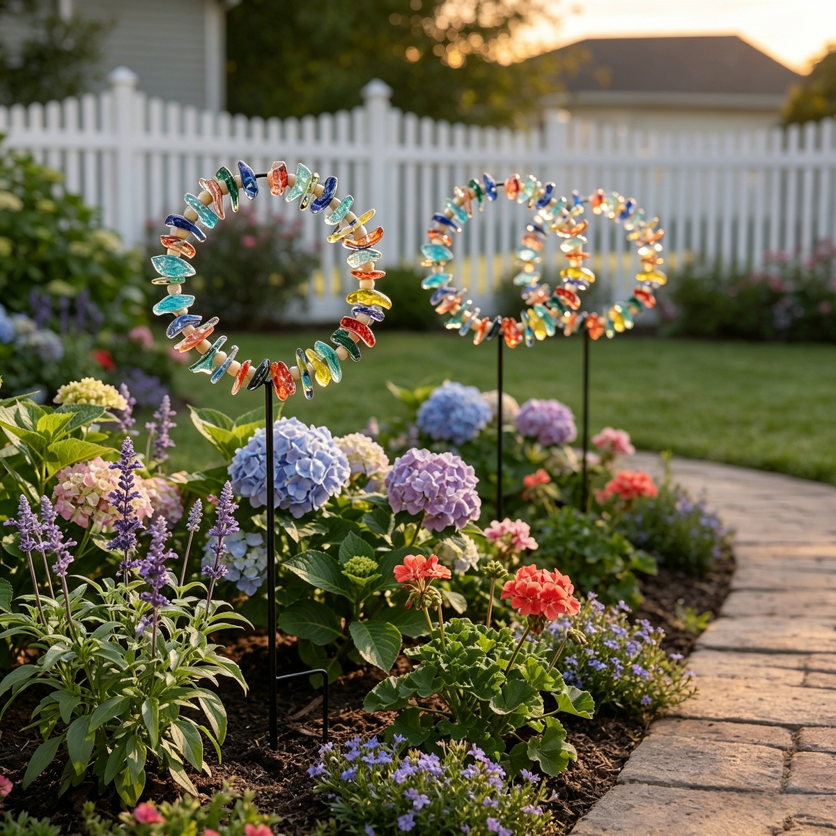 Sea Glass Sun Catcher Garden Stake