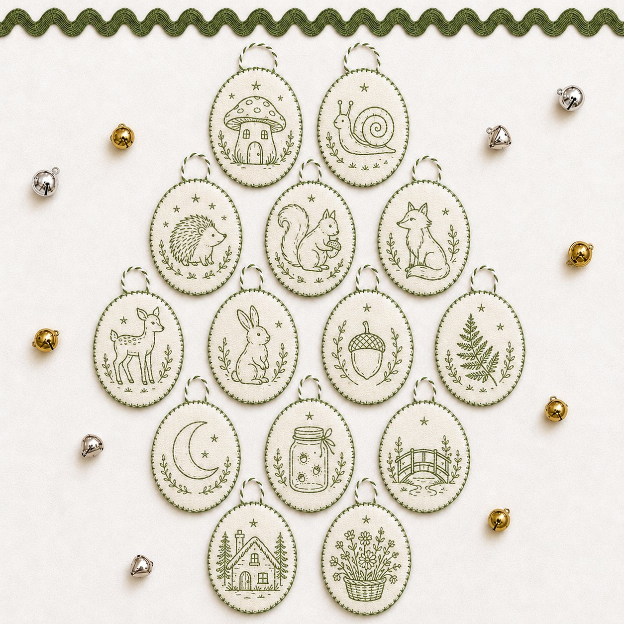 🧵 DIY Oval Embroidery Ornament Kit