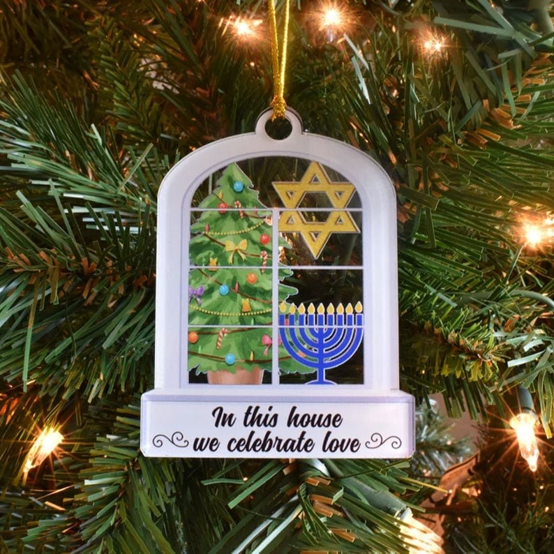 (🔯Christmas Sale 80% OFF!!) - Christmas Hanukkah Acrylic Ornament🎄