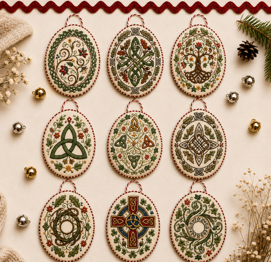 🍀 Celtic Knot DIY Embroidery Ornament Kit