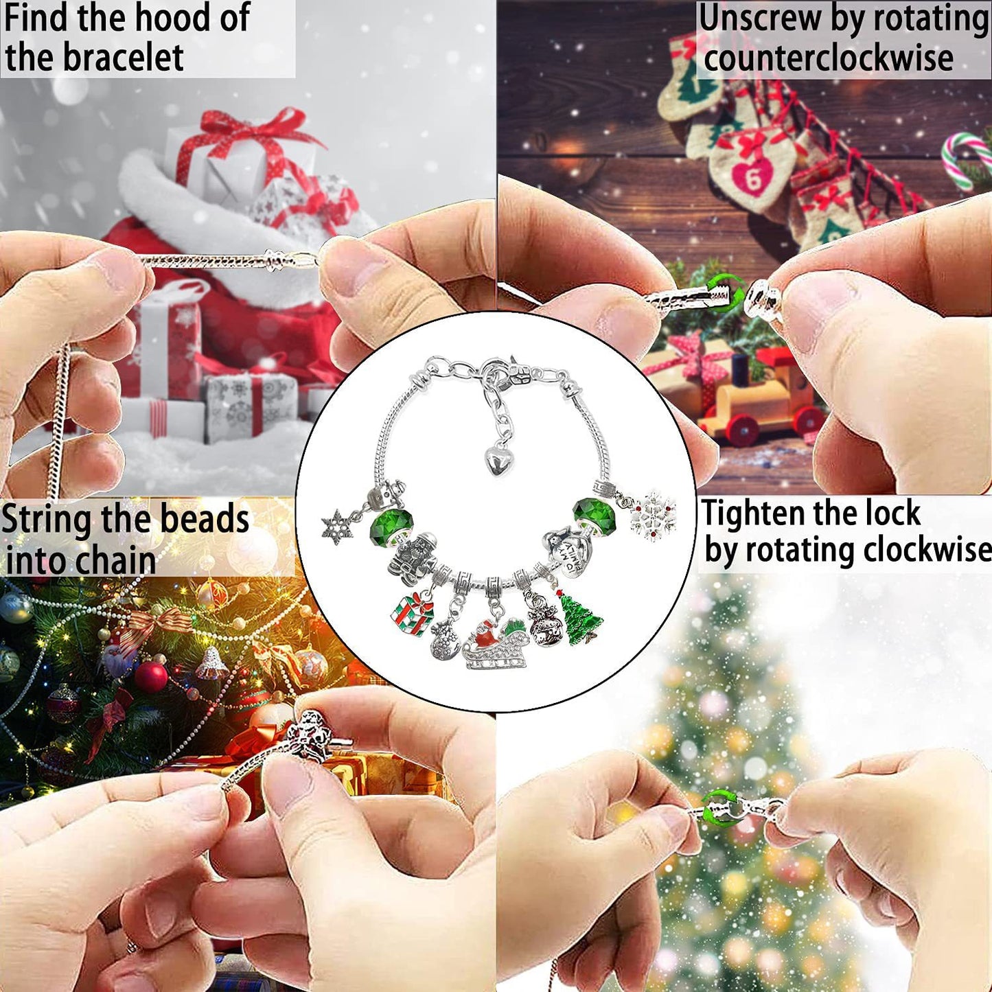 Christmas Pre Sale 78% OFF --24 Pcs DIY Christmas Advent Calendar Bracelets Set