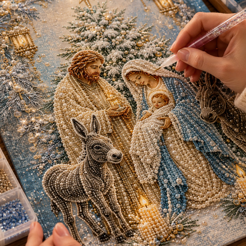 Nativity Scene Diamond Painting Kit | Jesus Christ Christmas Faith Art Decor