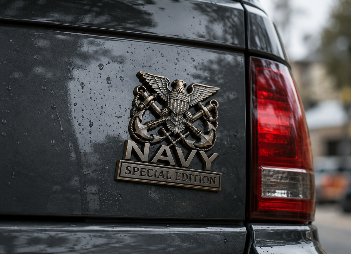 🏆LIMITED EDITION✨U.S. Army, Navy, Air Force & Marine Corps Special Edition Eagle Chrome Metal Badge