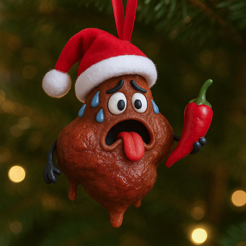 Funny Christmas Poop Emoji Ornaments