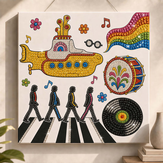 DIY Fab Four Rhinetone Commemorative Edition Canvas Art Kit