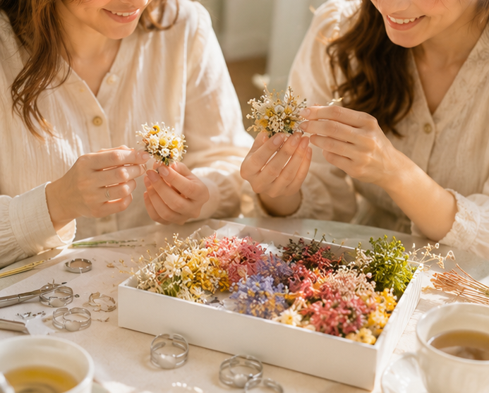 Forest Romantic Dried Flower Ring DIY Kit
