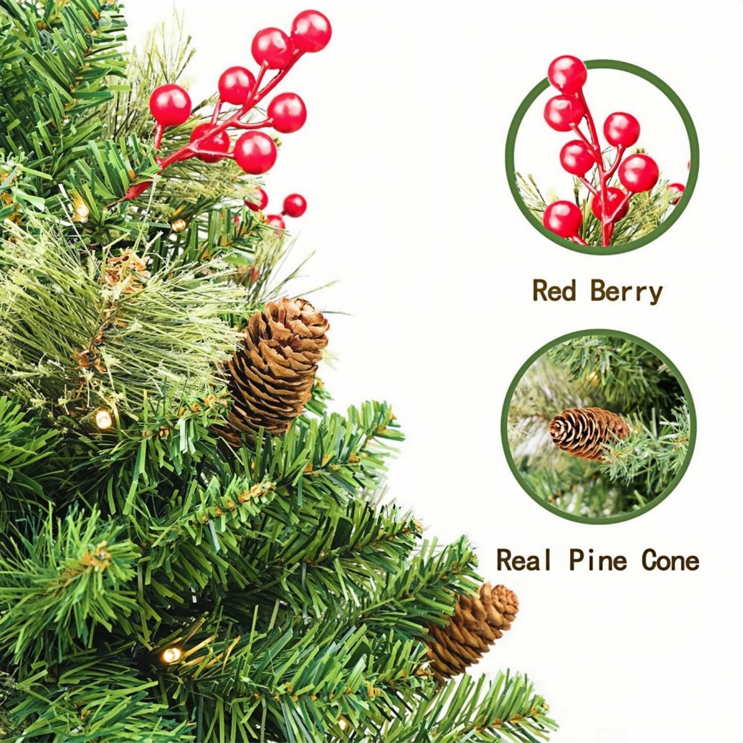 Solar Christmas Tree – 30" Pre-Lit Outdoor Pathway & Porch Tree
