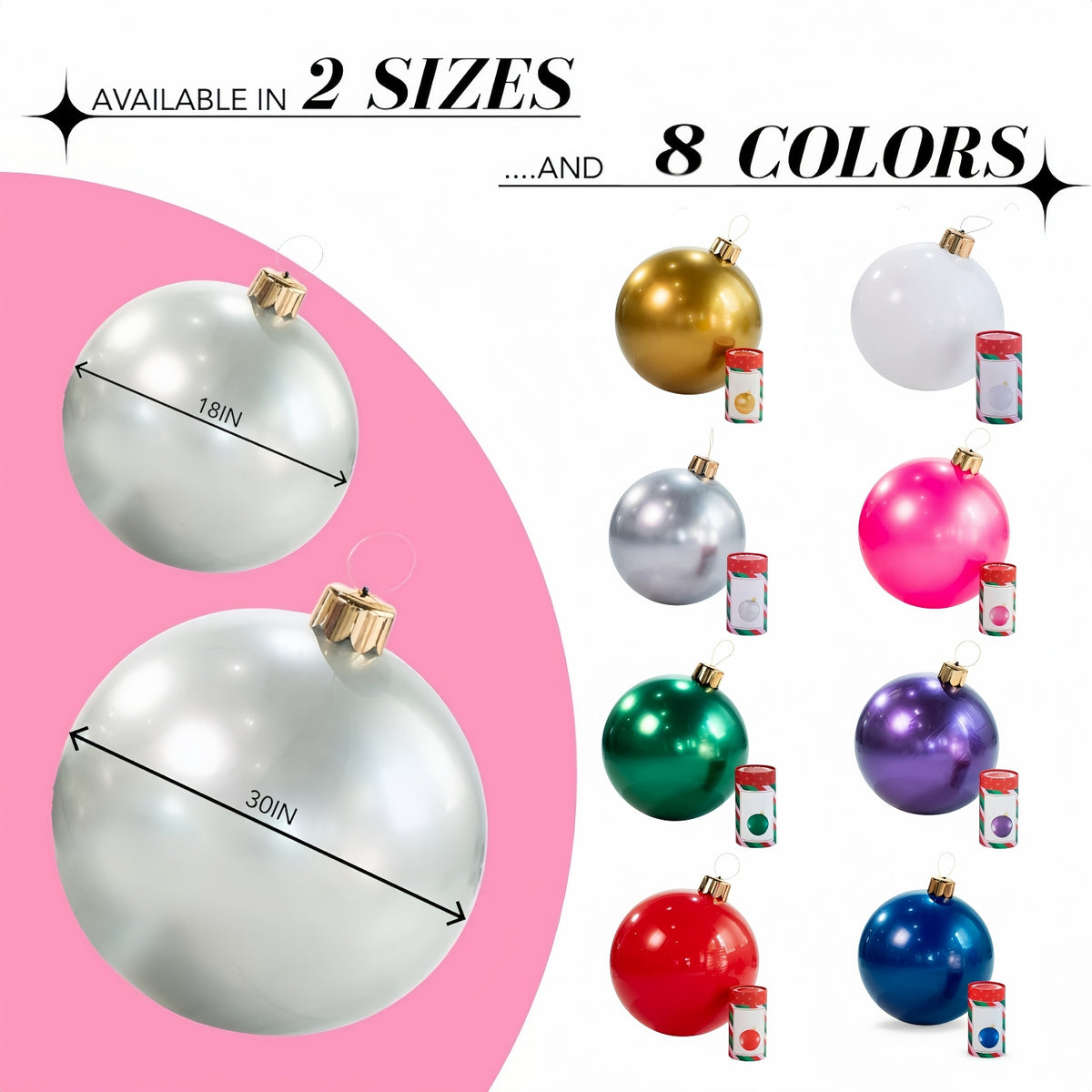 🎄Early Christmas Sale🔥Oversized Inflatable Christmas Ornament Balls