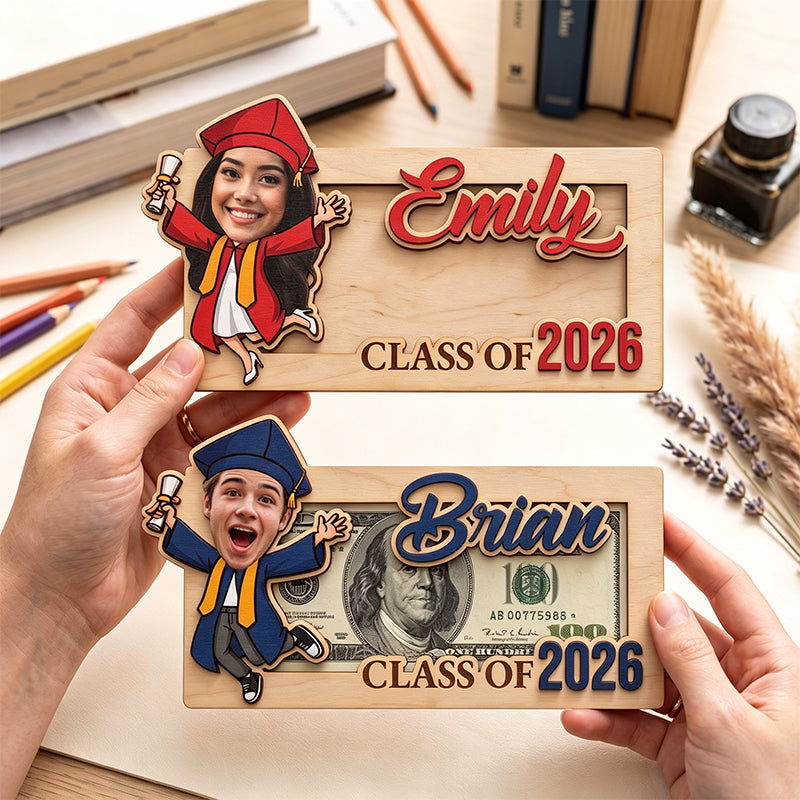 Personalized Photo Graduation Money Gift Set