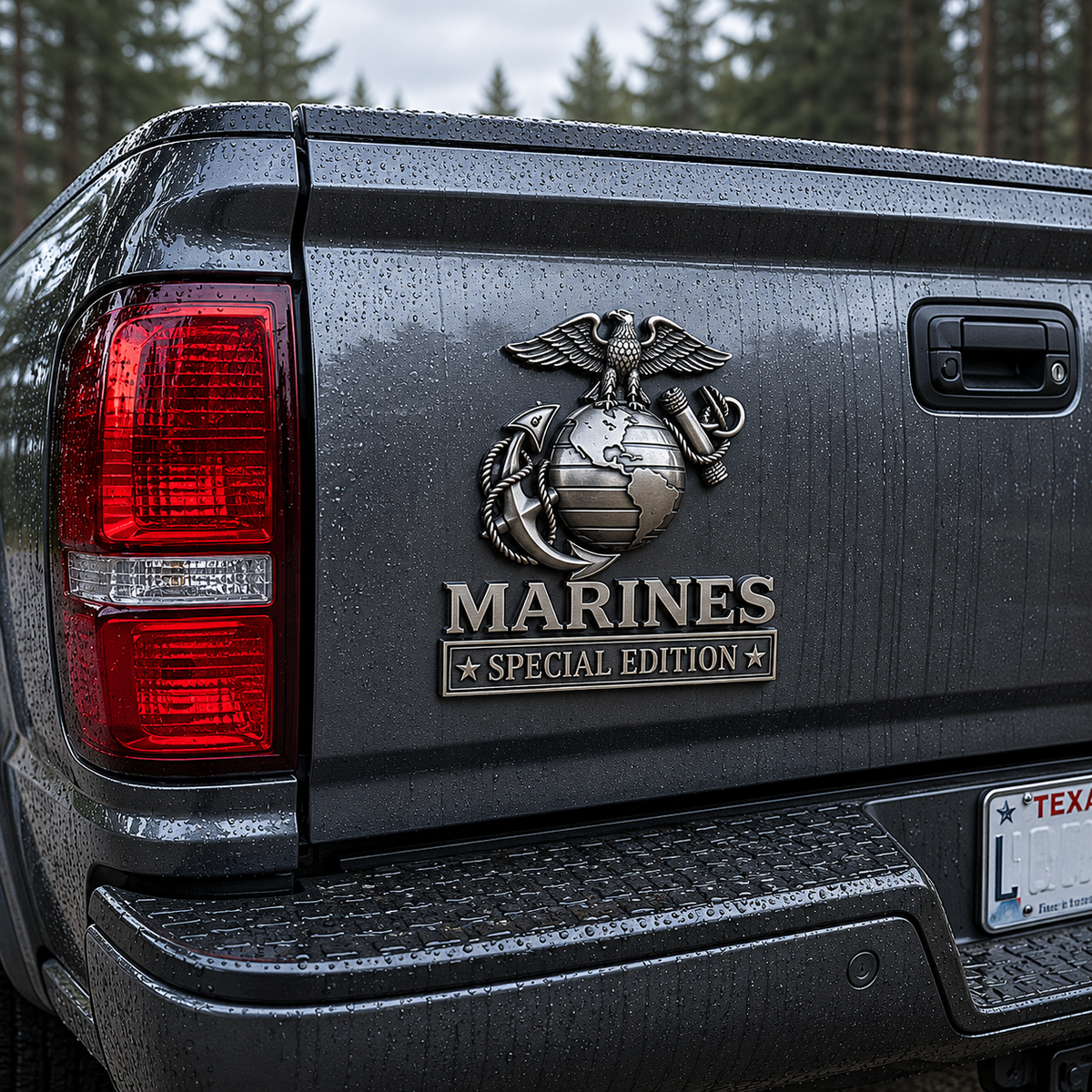 🏆LIMITED EDITION✨U.S. Army, Navy, Air Force & Marine Corps Special Edition Eagle Chrome Metal Badge