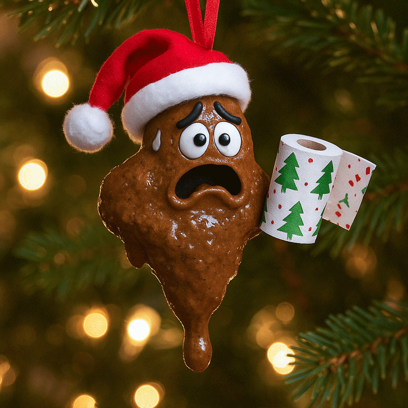 Funny Christmas Poop Emoji Ornaments