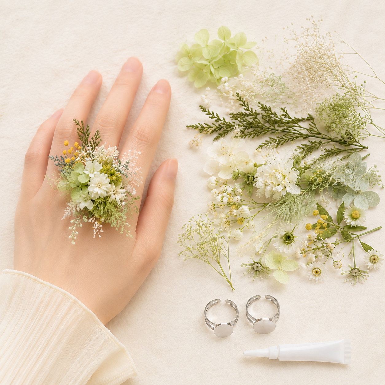 Forest Romantic Dried Flower Ring DIY Kit