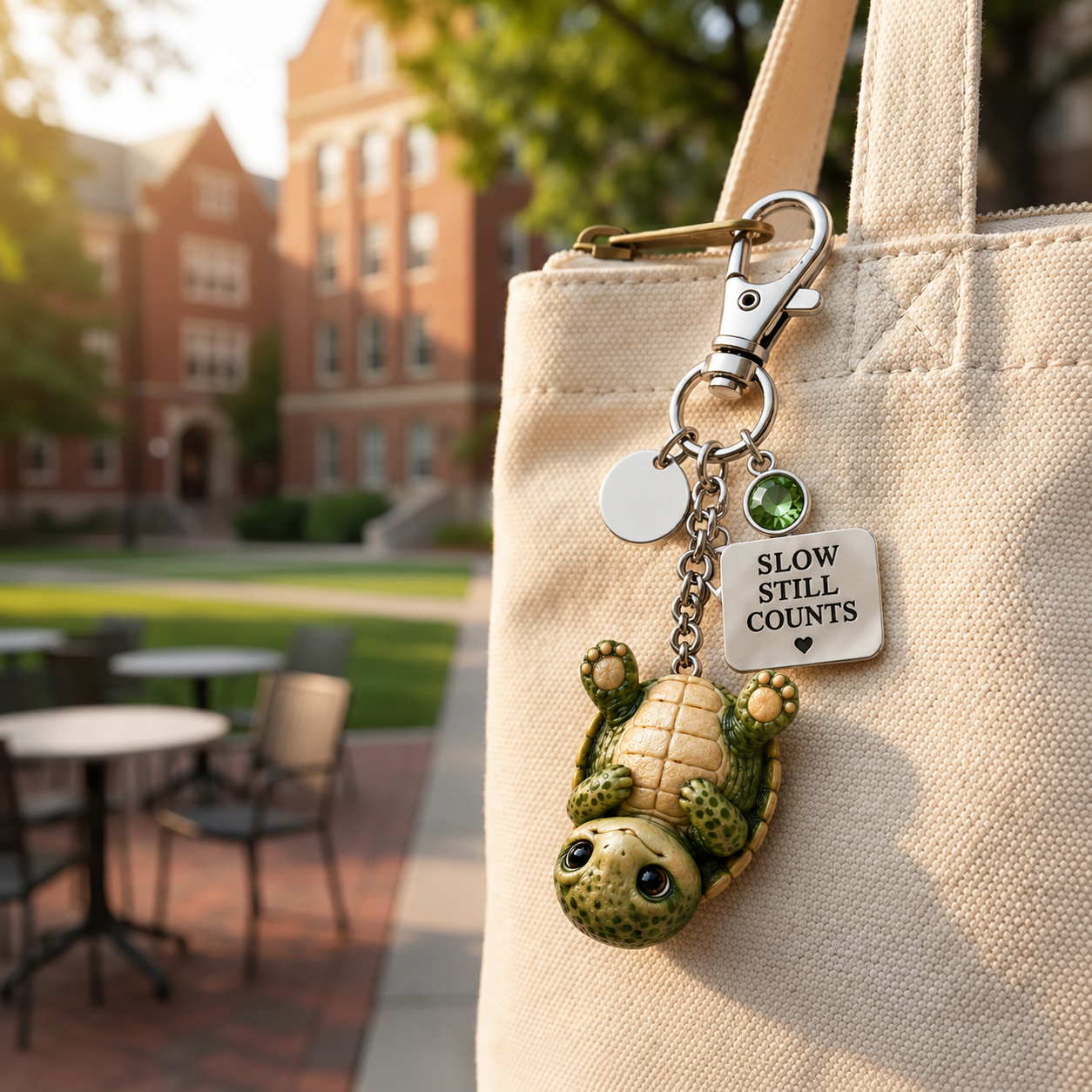 🔥Last Day Buy 3 Get 1 Free🐢 "Slow Still Counts" Turtle Keychain & Keepsake Card Set