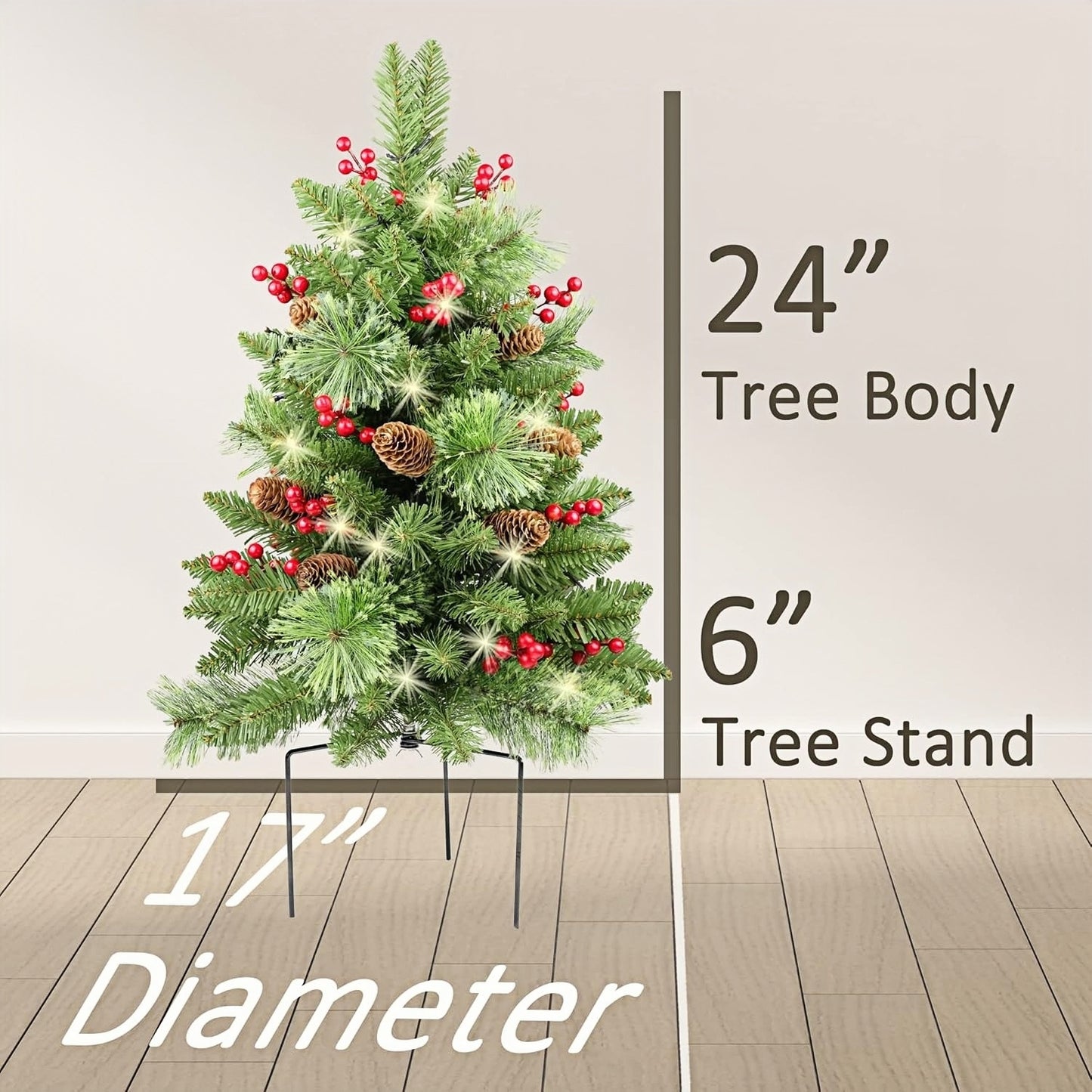 Solar Christmas Tree – 30" Pre-Lit Outdoor Pathway & Porch Tree