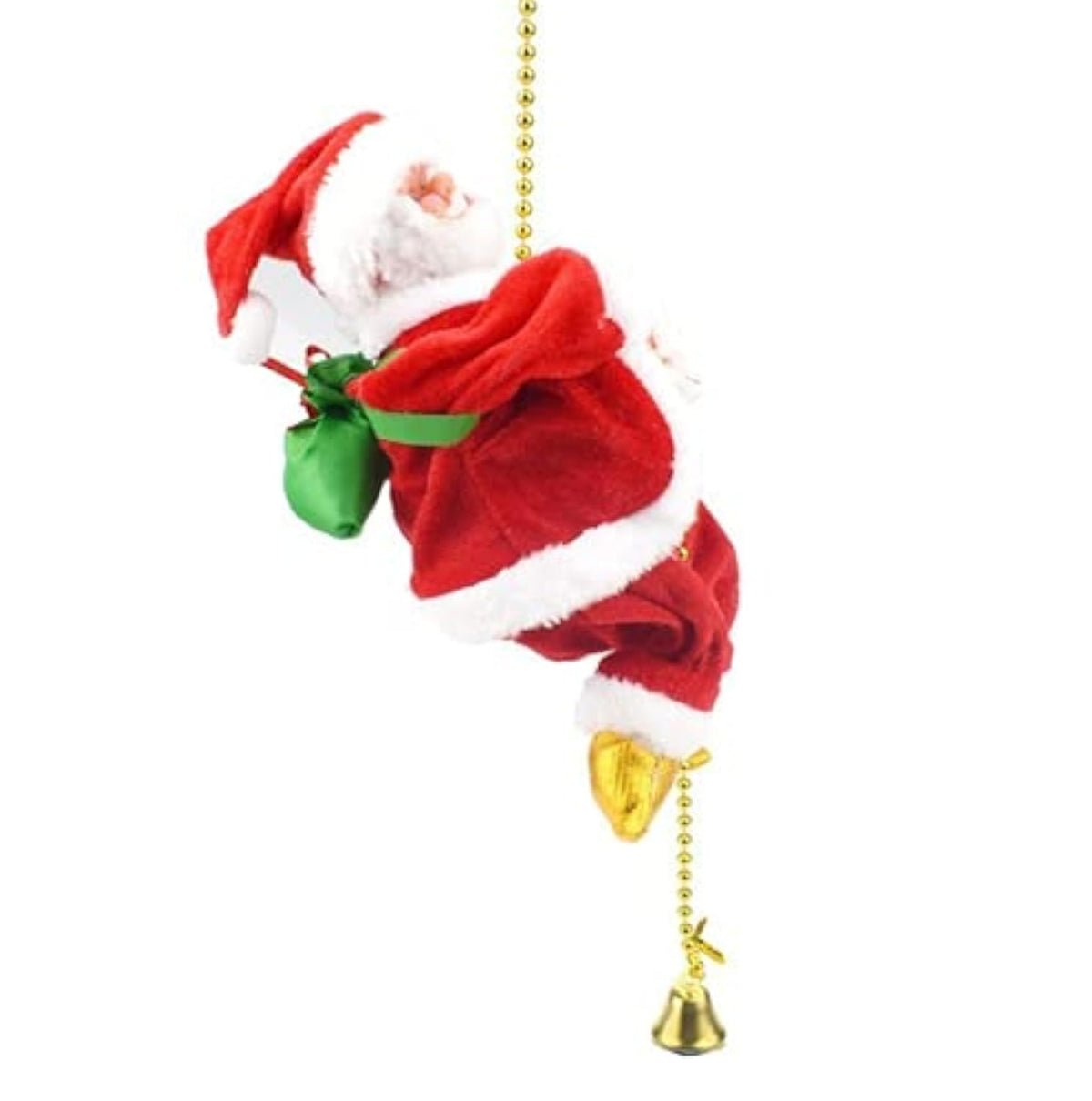 Climbing Santa Claus Christmas Ornament with Lights and Music