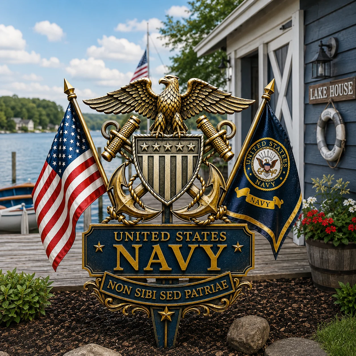 U.S Military Branch Tribute Garden Stake Collection, 🔥Buy 2 Free Shipping