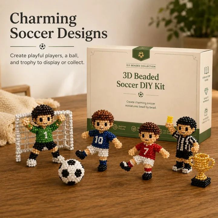 ⚽ 3D Beaded Soccer DIY Kit