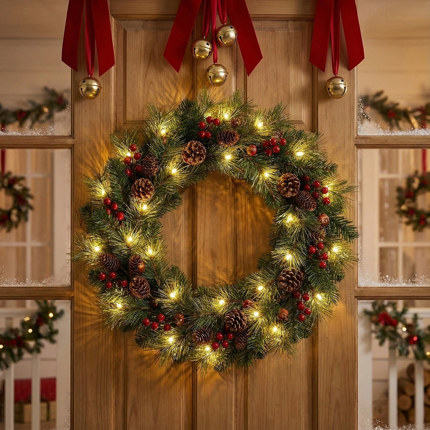 Christmas PineCones String Lights with Timer (6.56Ft 20 LED)