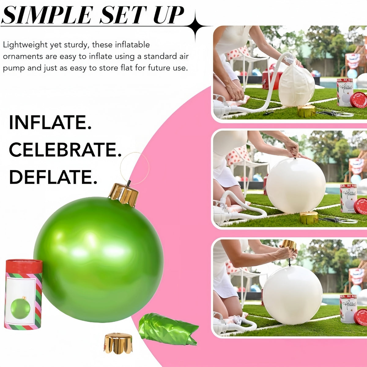🎄Early Christmas Sale🔥Oversized Inflatable Christmas Ornament Balls