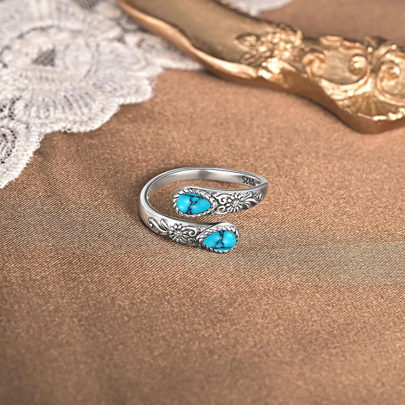 🌙Last Day 50% OFF🌙Moonstone Bloom Ring | Vintage Style • Adjustable Fit • Timeless Elegance